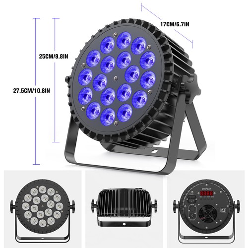 270W Par Light RGBW +UV LED DMX512 Fascio Lavaggio Luci Palco DJ Party Show Illuminazione - Foto 4 di 14