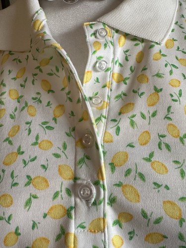 Polo donna Lands' End tema limone manica corta con colletto - Tg 14/16 (L) - Foto 5 di 9