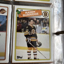 1988-89 Topps Boston Bruins Hockey Card #33 Randy Burridge