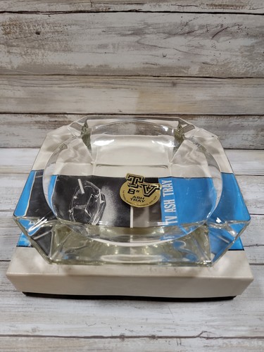Vintage Ash Tray Large Heavy 8”Inch Square Clear Glass Original Box Made in USA - Picture 3 of 3