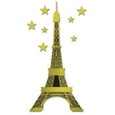 Jointed Foil 6 Foot Eiffel Tower Wall Prop Birthday Party Decoration