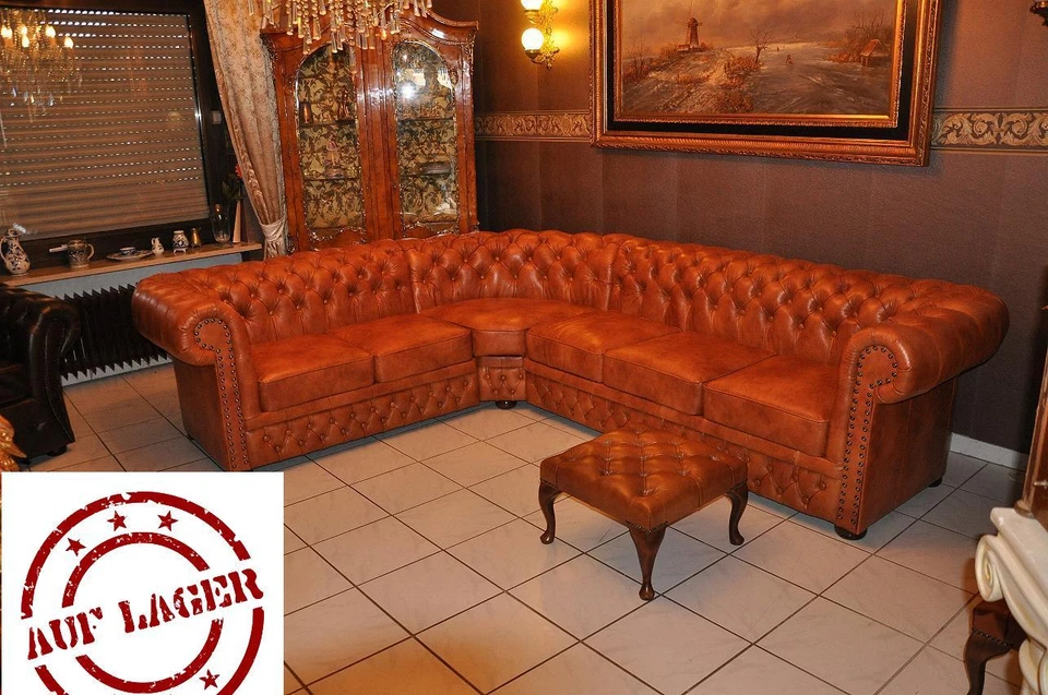 Ecksofa  Garnitur Chesterfield Original Roschester® 2 x  Federkern  Modell. 2023 - Bild 3 von 4