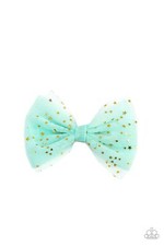 Paparazzi Accessories Jewelry Twinkly Tulle Green Hair Clip 112c