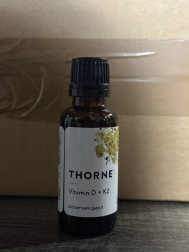 Thorne Research Vitamin D + K2 Liquid - 1 fl oz EXP 06/26+++