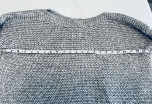 Victorias Secret Grey Cotton Wool Alpaca Pullover Sweater LS Womens XL - Picture 6 of 7