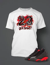 23 Got Bred Tee Shirt To Match J13 Sneaker  Mens Graphic Pro Club Shaka sport T
