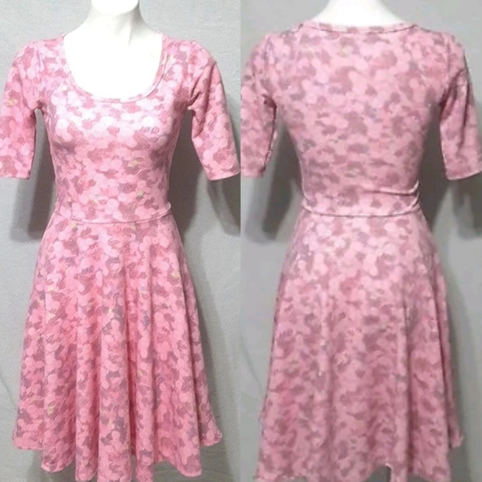 LuLaRoe LuLaRoe Pink Floral Fit Flare Midi Dress XS Scoop Neck Flowy Boho Chic
Opens in a new window