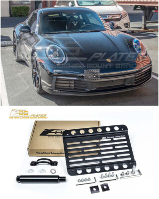 EOS Plate For 20-Up Porsche 911 Carrera | Front Tow Hook License Plate Bracket