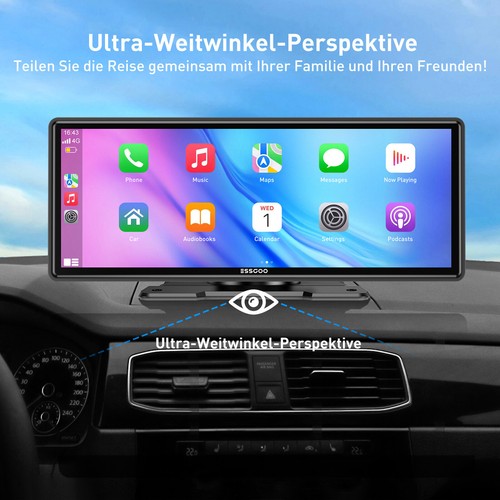 Apple Carplay Android Auto Autoradio Bluetooth Tragbarer Desktop Monitor +Kamera - Bild 10 von 14