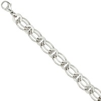 8,7Mm Armband Armkette Armschmuck Aus 925 Silber Rhodiniert 19Cm Silberarmband
