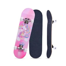 Skateboards for Beginners Kids Boys Girls Teens and Adults, 31 Inch Complete ...