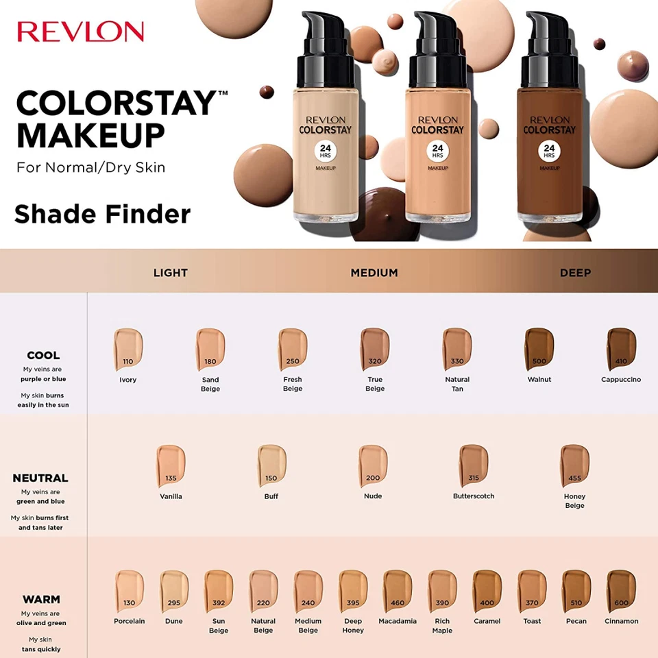 Revlon ColorStay Liquid Foundation Makeup for Normal to Dry Skin SPF20...  - Image 4 of 4