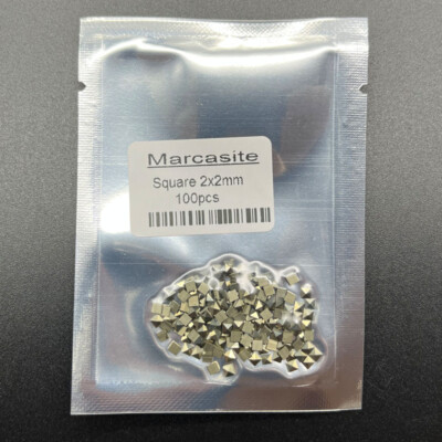 mix Square Flat Back Loose Natural Marcasite Stone For DIY 