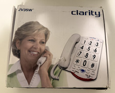 Ameriphone JV-35W Telephone Clarity Talking Amplified Big Braille Phone MINT