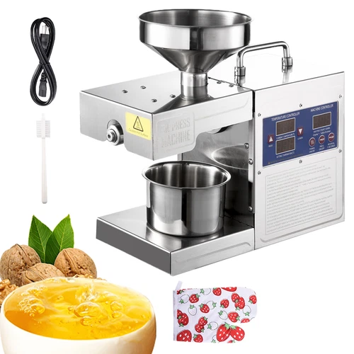 Oil Press Machine Automatic Oil Extractor Hot Cold Oil Presser Stainless Steel