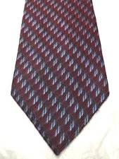 CHAS REED MENS TIE BURGUNDY WITH BLUE GRAY 4 X 61