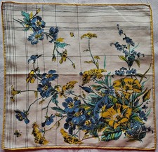 HANDKERCHIEF VINTAGE AUTHENTIC FLORAL ART WIL...