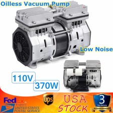 370W Oilless Piston Vacuum Pump with Filter for Industrial Use
