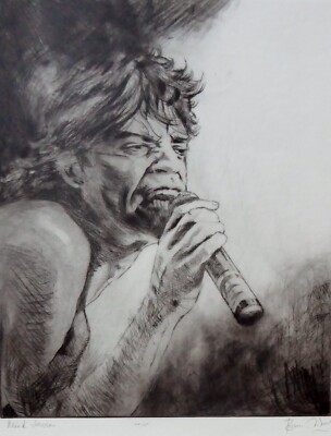 RONNIE WOOD Mick Jagger HAND SIGNED from ROLLING STONES Suite I