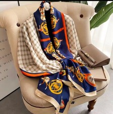 Lightweight Luxury Long Scarf Silk Wrap.