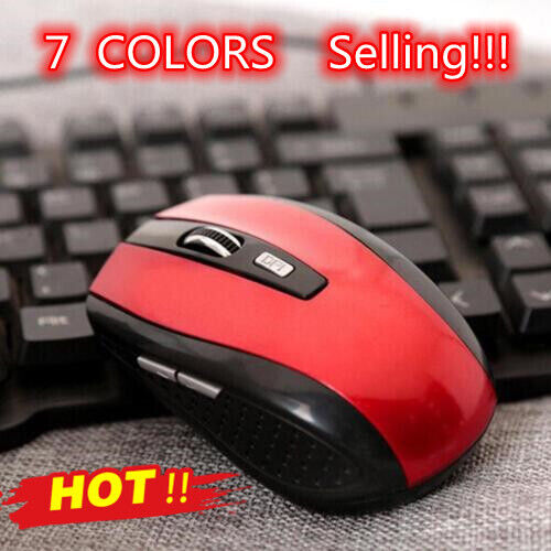 2.4GHz Cordless Wireless Optical Mouse Mice Laptop PC Computer & USB Receiver` - Afbeelding 1 van 15