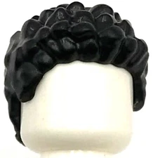 Lego New Black Minifigure Hair Coiled Short Boy Wig City Piece
