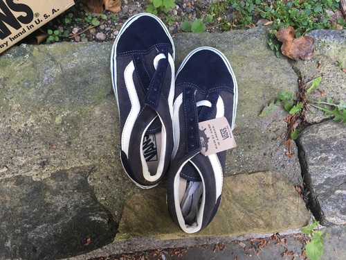 NOS Vintage Vans Old Skool Charcoal Suede 7.5 Women Made In USA - Picture 5 of 17