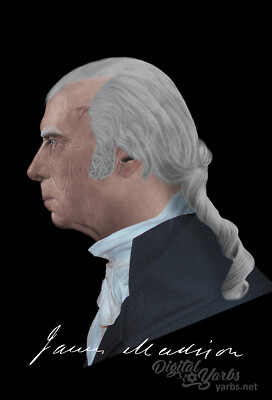 The Real Profile Face of James Madison Postcard Based upon his Life Mask