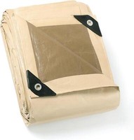 Abdeckplane Wasserdicht 5X5M Beige Schutzplane 160G/M² Uv-Stabilisiert