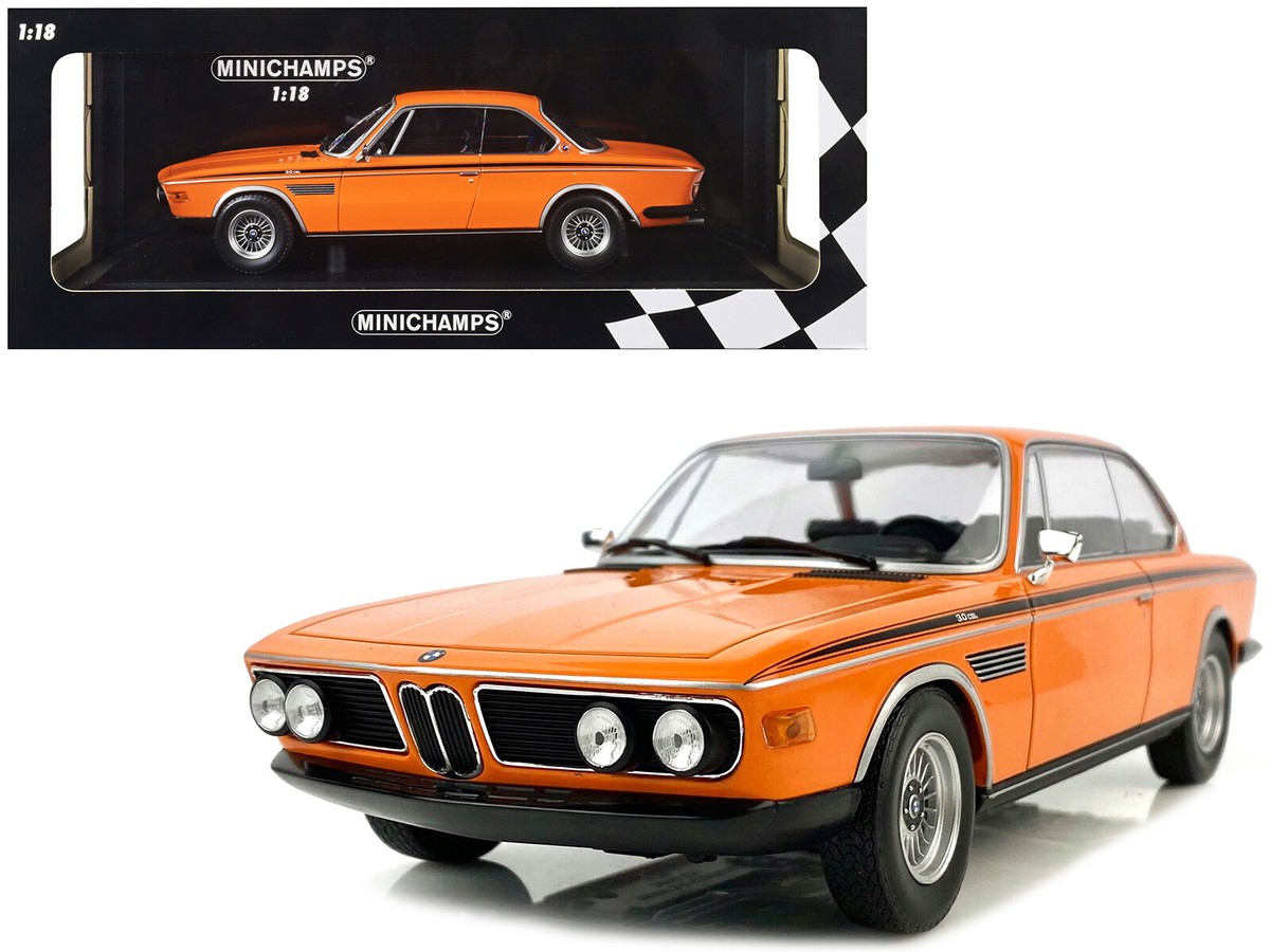 入手困難 ミニチャンプス 1/18 BMW 3.0 CSL 1971 ミニカー 1971 BMW 3.0 CSL Orange with Black Stripes Limited Edition to 600