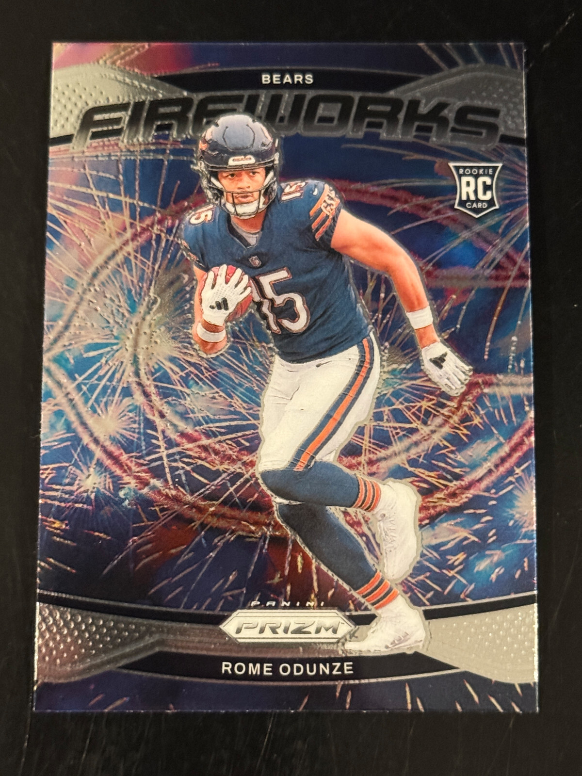 2024 Panini Prizm #19 Rome Odunze Fireworks