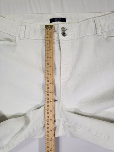 Chaps Womens Crop Jeans Size 18 Plus High Rise Pockets White - Picture 12 of 13