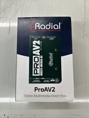 Radial ProAv2 PRO AV2 Passive Stereo Multimedia DI with RCA 3.5mm, XLR