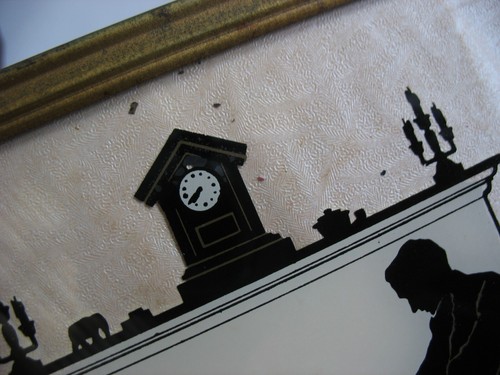 40's Reverse ptd Silhouette Thermometer Advertising Miller Furniture Greensboro - Picture 7 of 8