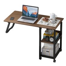Expandable Over Bed Table Foldable Mobility Aid Adjustable Height Laptop PC Desk