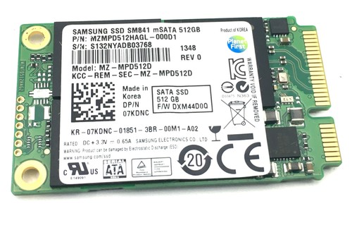 7KDNC Dell Samsung SSD Sm841 512Gb MSATA Solid State Drive 07KDNC | eBay