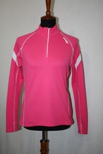 Saucony z S Womens Bright Pink Running Jacket 1/4 Zip Pullover Long Sleeve