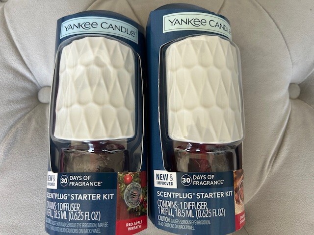 🍎Yankee Candle Scentplug Starter Kit Red Apple Wreath & Sparkling Cinnamon🍎