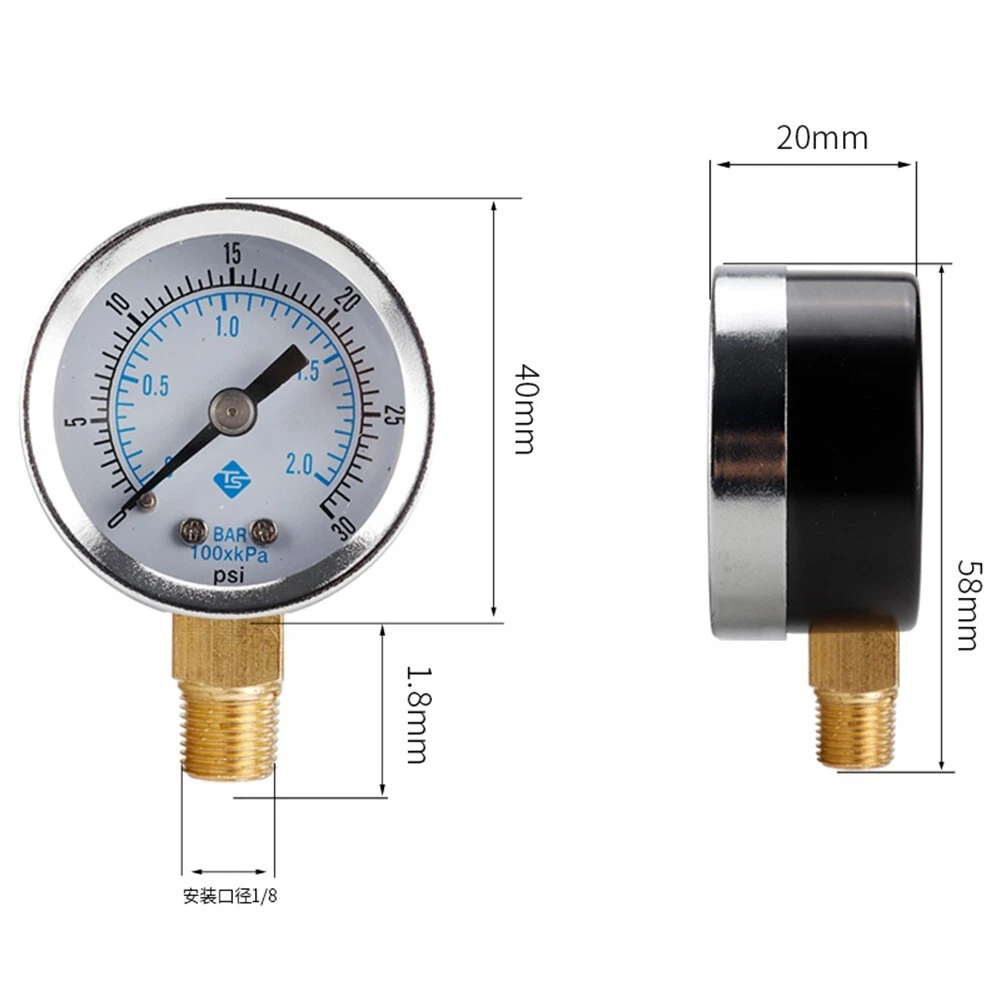 Professional Grade and Portable Low Pressure Gauge for Fuel Air