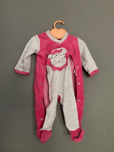 Grenouillère Bébé Absorba - Taille 18 Mois (81 Cm) - Rose Avec Motif Tigre Brodé - Neuf étiqueté