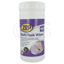 Zep Commercial Multi Task Wipes - Pack of 100 Wipes