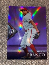 2014 Bowman Platinum Chrome Prospects Purple Refractors #BPCP68 Maikel Franco