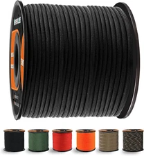 650Lb Paracord/Parachute Cord - 9 Strand Paracord Rope - 100', 200' Spools of Pa