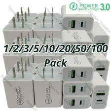 Wholesale Bulk 20W Fast Charger Cube USB C Power Adapter For iPhone iPad Samsung