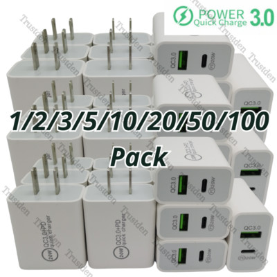 Wholesale Bulk 20W Fast Charger Cube USB C Power Adapter For iPhone iPad Samsung