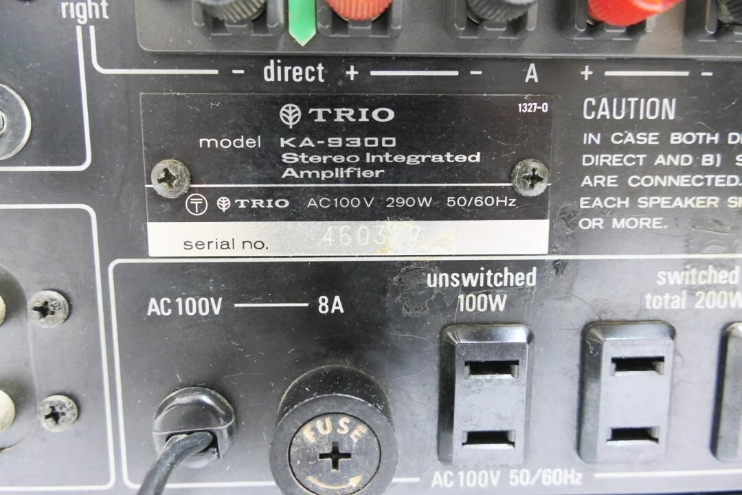 TRIO KA-9300 Premain Amplifier Trio Junk, operation checked TRIO KA-9300 Premain Amplifier Trio Junk, operation checked