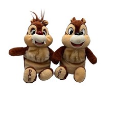 Vintage WALT DISNEY PRODUCTIONS 8  Stuffed Plush CHIP AND DALE CHIPMUNkS