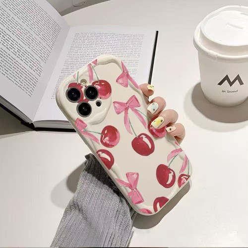 Charming Cherry Bow Phone Case For iPhone 16 Pro Max 15 14 13 12 Mini 11 8 Cover - Picture 7 of 12