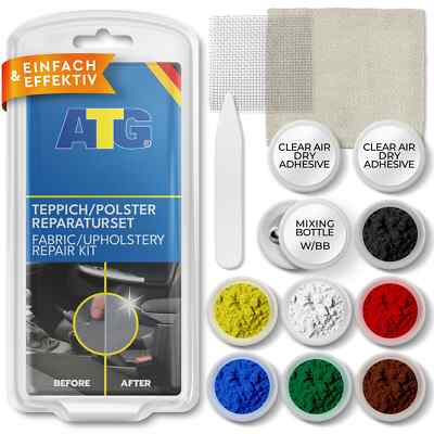 Brandloch Reparatur Autositz Reparaturset Textil Fix Polster Teppich Stoff 