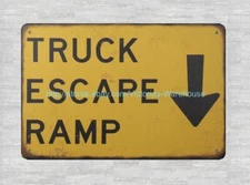 order plaques online TRUCK ESCAPE RAMP metal tin sign